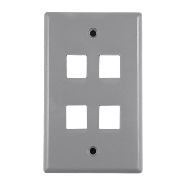 FPQUAD-GRY HellermannTyton  Keystone Faceplates Frames